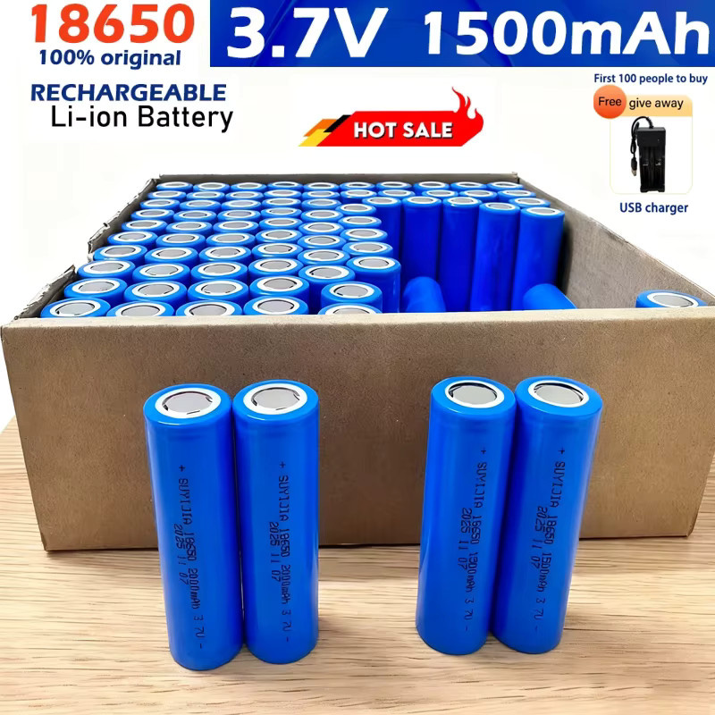 SUYIJIA 18650 Lithium-Ionen-Akku 3,7 V mit 1500 mAh in Blau - Bild 4