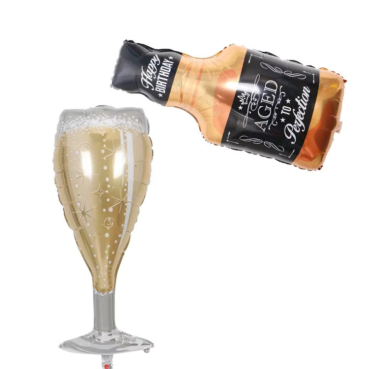Goldene Folienballons für Party und Hochzeit in Whisky, Bier und Champagner Design von Hot Toys - Bild 1
