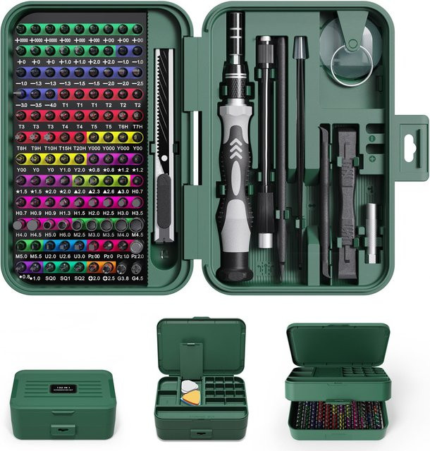 132-in-1 Präzisions-Schraubendreher-Set mit 152 magnetischen Bits und Aufbewahrungsbox in Schwarz - Bild 1