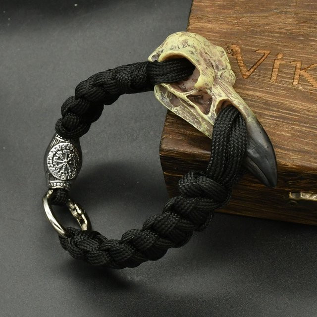 Armband Paracord Seil, Edelstahl, Schwarz, Unisex - Bild 1