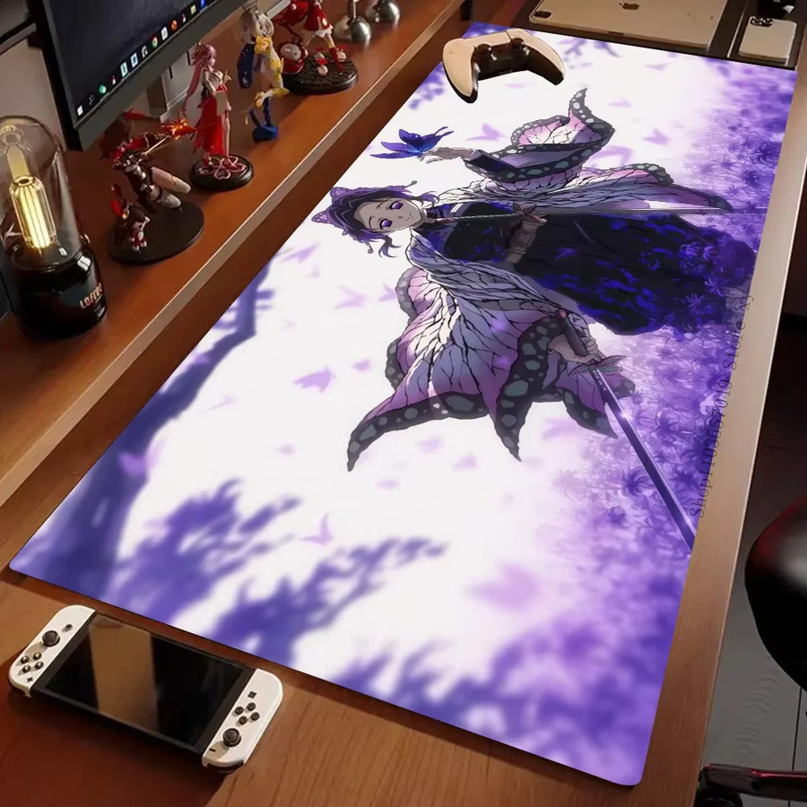 Demon Slayer Kochou Shinobu Schreibtischunterlage XXL mit Polsterung als Gaming-Mausmatte und Tastaturunterlage von Bandai - Bild 2