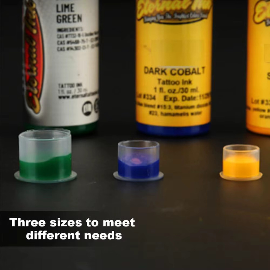 TRUE STAR Tattoo Ink Cups mit Basis, Einweg, 100 Stück - Bild 5