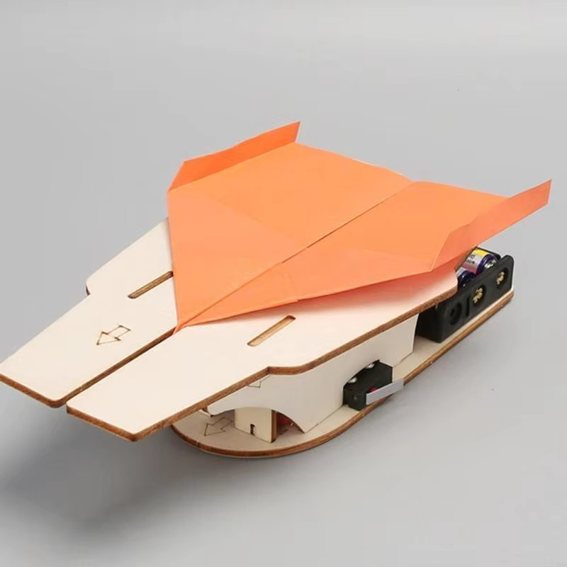 QXLRM DIY Papier Flugzeug Katapult, Lern- und Kreativspielzeug, Holz, ab 8 Jahre - Bild 2
