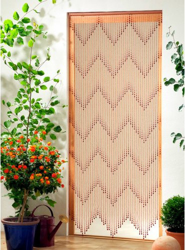 CONACORD Türvorhang Riviera aus Kunststoffperlen in Braun Natur, B: 90 cm, H: 200 cm - Bild 1