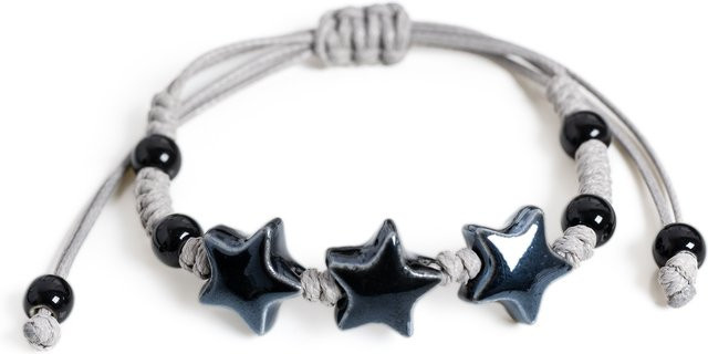 Armband Obsidian-Stern, Keramik, Schwarz - Bild 1