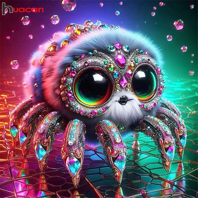 Huacan Diamond Painting Set Spinne Cartoon Insekt Mosaik DIY Kunst Kit Multicolor B/B/H: 20 x 20 x 20 cm - Bild 1