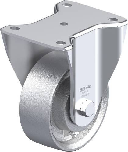 Blickle Bockrolle BH-G 127K in Silber, Rad-Durchmesser: 125 mm, Tragfähigkeit: 750 kg - Bild 1