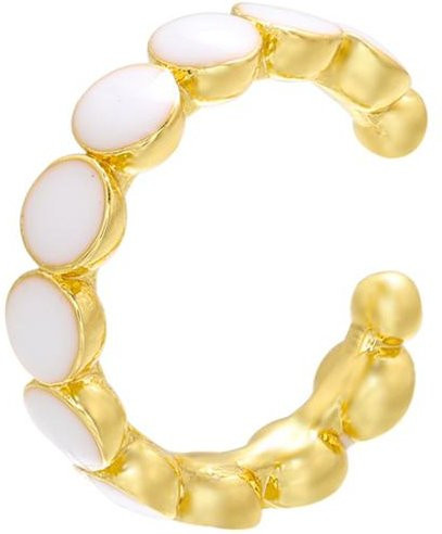 Ohr-Manschetten Emaille, Messing, Gold, Damen - Bild 1