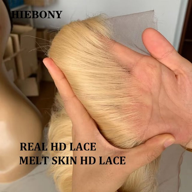 HiEbony Echthaar Extensions, Body Wave, HD Lace Frontal und Closure - Bild 1