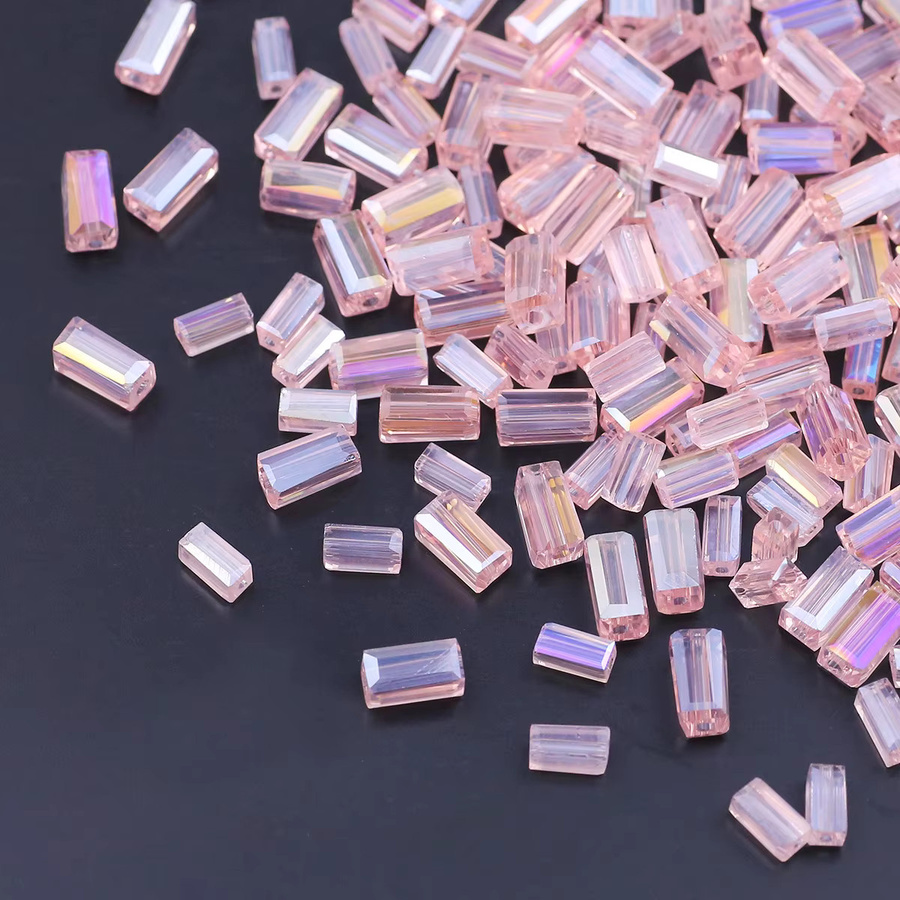 JHNBY Kristallglas-Abstandshalter, Rosa AB, rechteckig, 2 x 4/3 x 6/4 x 8 mm - Bild 4