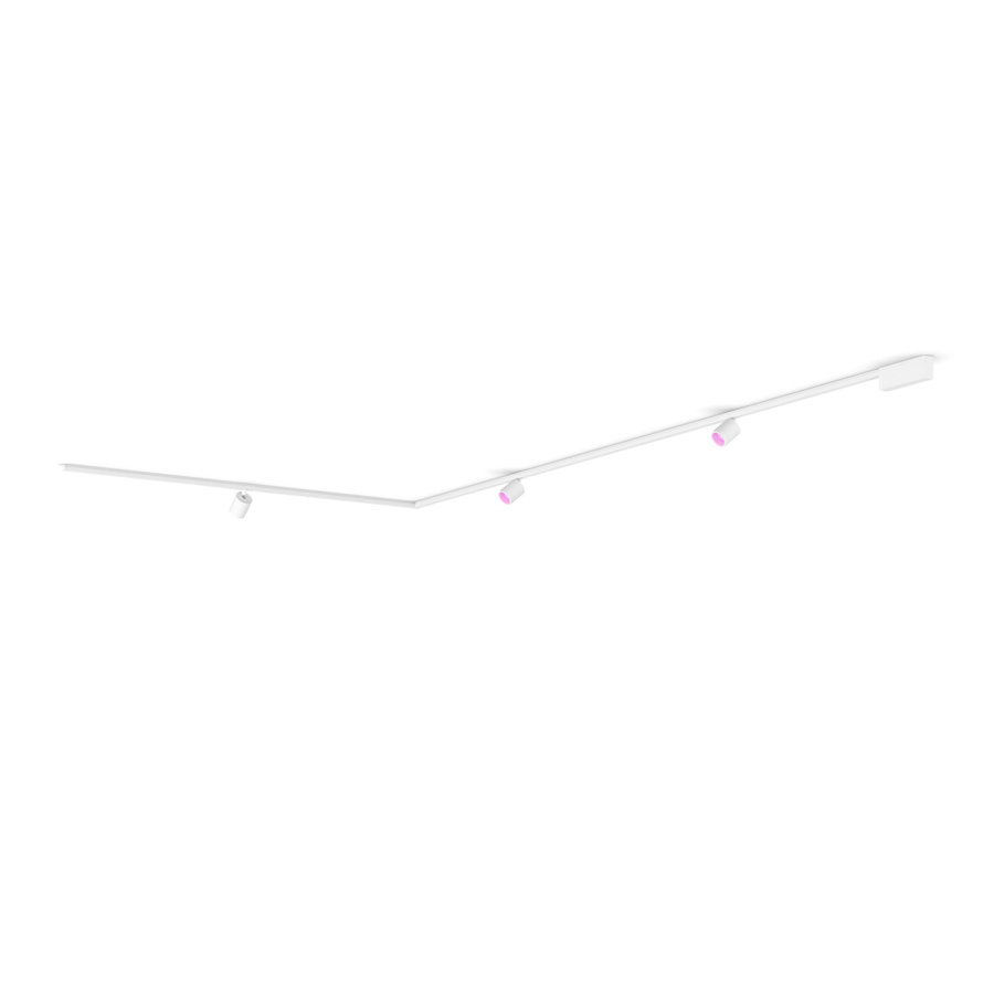 Philips Perifo Basis-set L-förmige Deckenleuchte in Weiß mit 3 Spots und Philips Hue Technologie - Bild 1