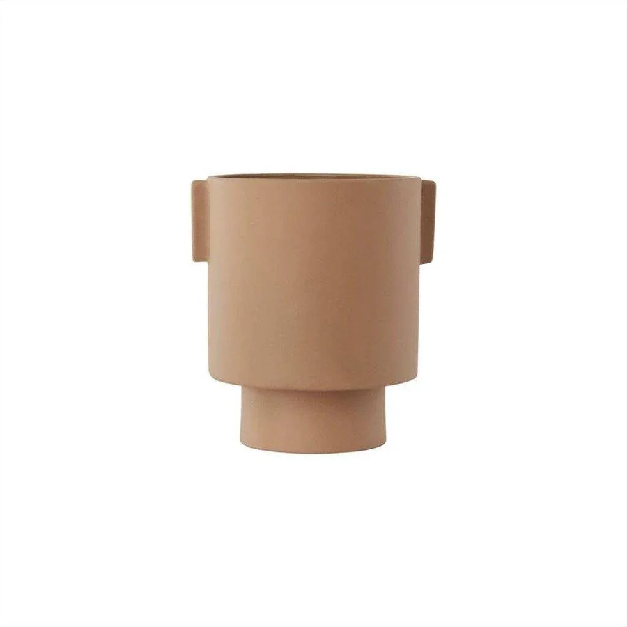 Oyoy Inka Keramiktopf für den Tisch in Camel und Beige, Durchmesser: 12 cm - Bild 1