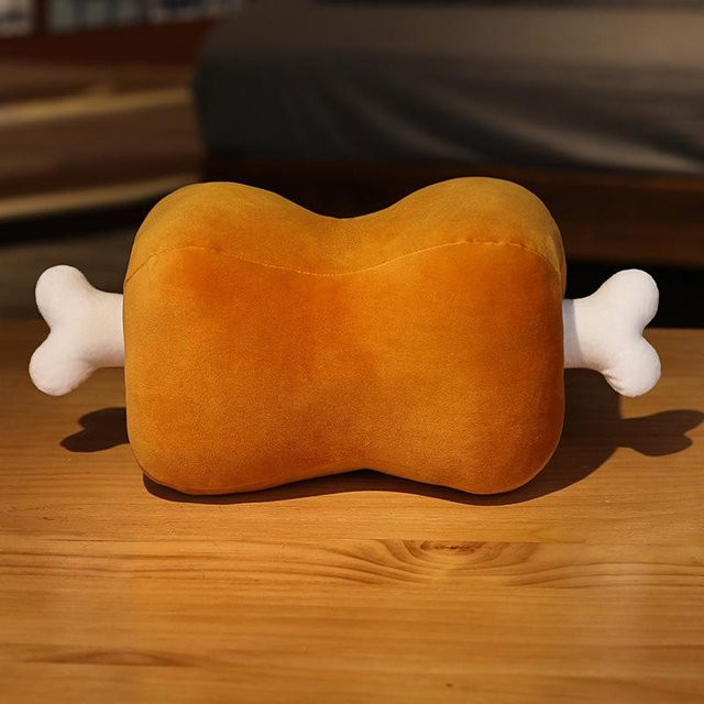 Kreatives Kissen mit Fleisch- und Knochenmotiv, Plüschtier, großes Hühnerbein, Puppe, Sofakissen - Bild 1