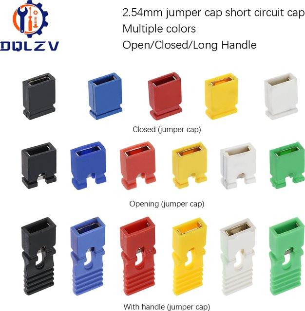Diygba Jumper Cap Pin Header Connector Long Type mit 2,54 mm Pitch für DIY-Reparaturen - Bild 1