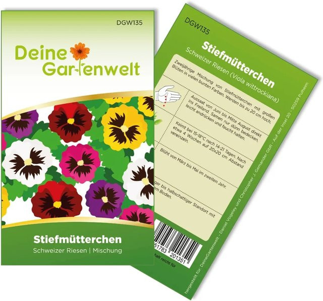 Deine Gartenwelt Stiefmütterchen Schweizer Riesen Samen Mischung 50 g - Bild 1