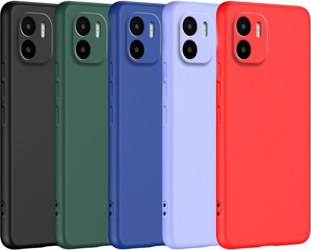 Luxus Silikon Handyhülle für Xiaomi Redmi 13C in Rot und Schwarz - Bild 1