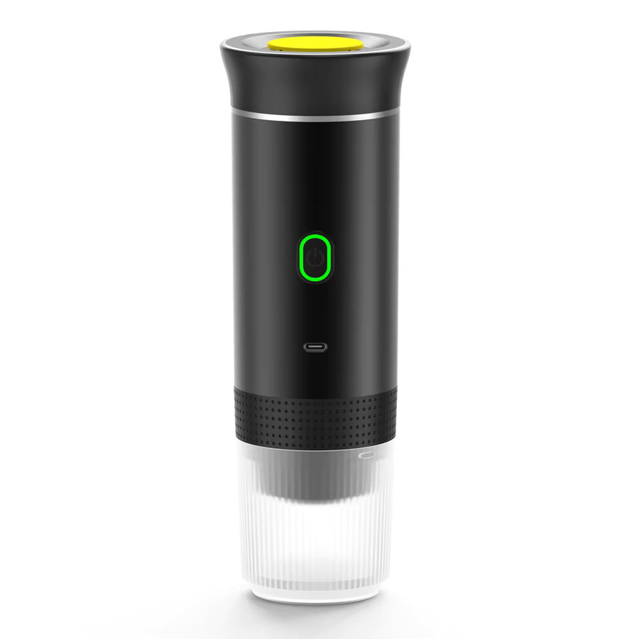 DENOKIN 3-in-1 Tragbare Espressomaschine für unterwegs und zu Hause, Drahtlose elektrische Reise-Kaffeemaschine für Kapseln und Pulver, Grau/Schwarz - Bild 6
