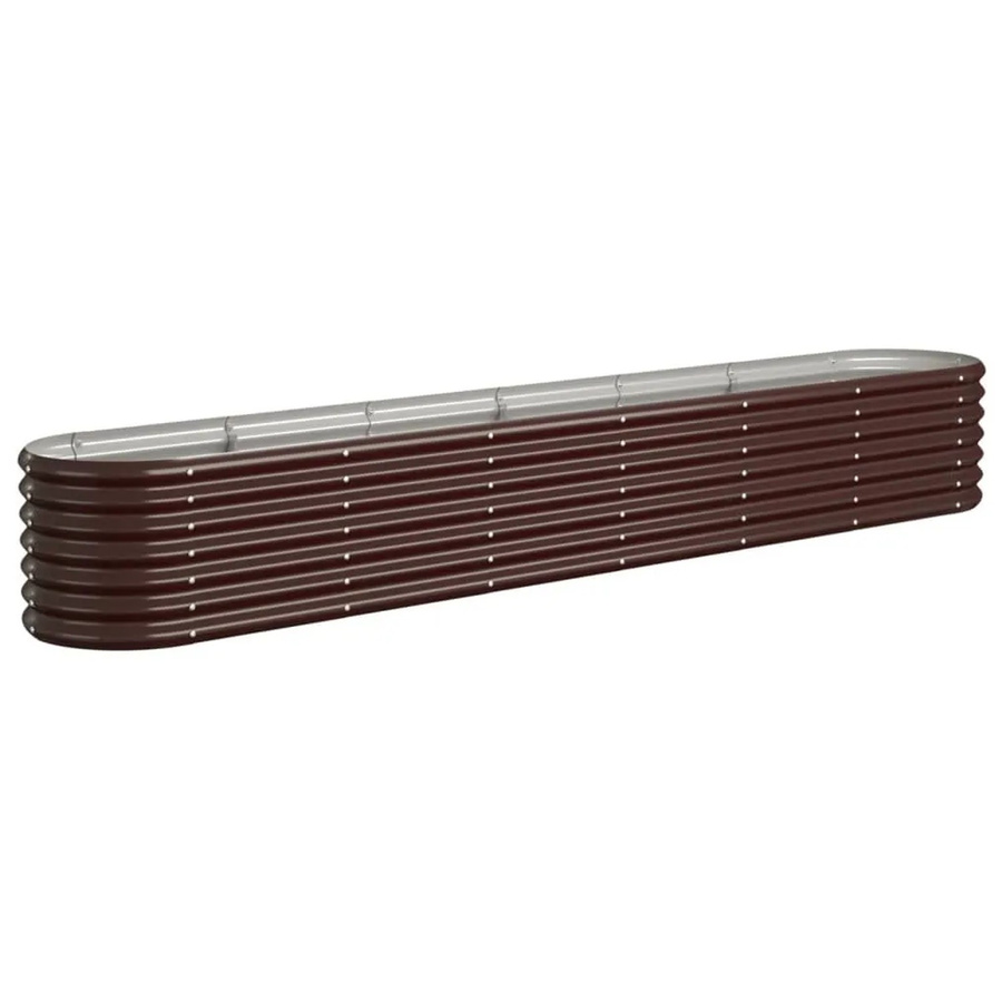 Furnicato Hochbeet aus verzinktem Stahl in Braun, B/T/H: 260 x 40 x 36 cm - Bild 2