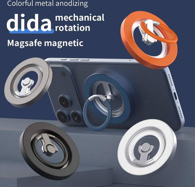 QGhappy MagSafe Handyhalter Doppelseitiger Magnetischer Handyring-Ständer in Weiß für iPhone und Samsung - Bild 1