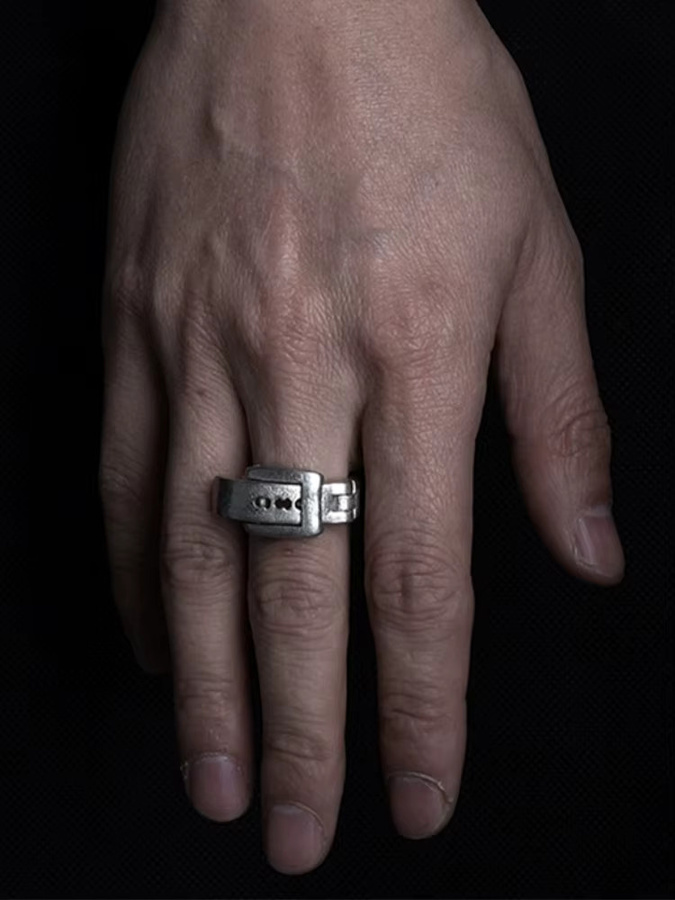 ZHUHE Ring Edelstahl, Silber, Unisex - Bild 3