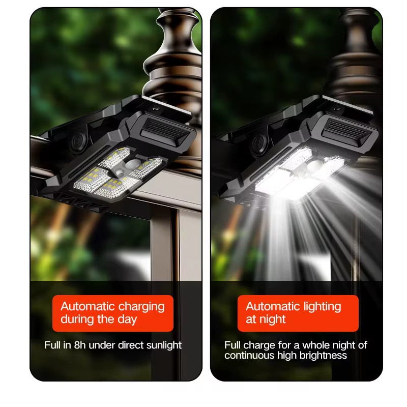 BALDR Solar-Sensorleuchte Schwarz mit Bewegungssensor für den Garten - Bild 6