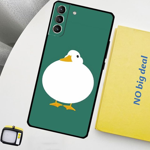 Handyhülle mit Cartoon Enten Messer Motiv für Samsung Galaxy S22 Ultra S23 FE S21 S20 S10 Note 20 Ultra in Grün - Bild 1