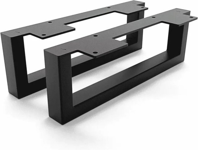 HEVVA Möbelfüße GRAZ 2er Set Schwarz Höhe: 10 cm, Tiefe: 30 cm - Bild 1