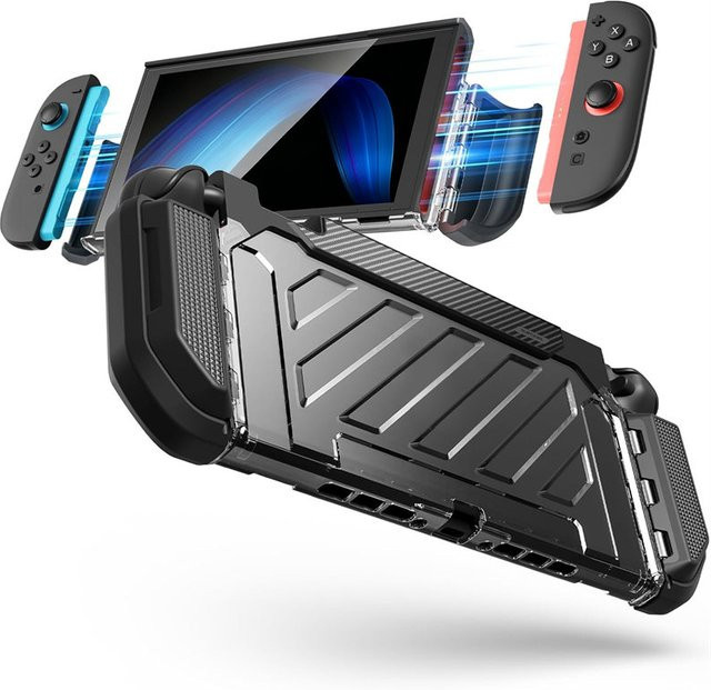 Supcase Schutzhülle für Nintendo Switch 2 in Schwarz mit Dock-Kompatibilität und militärischem Schutz - Bild 1