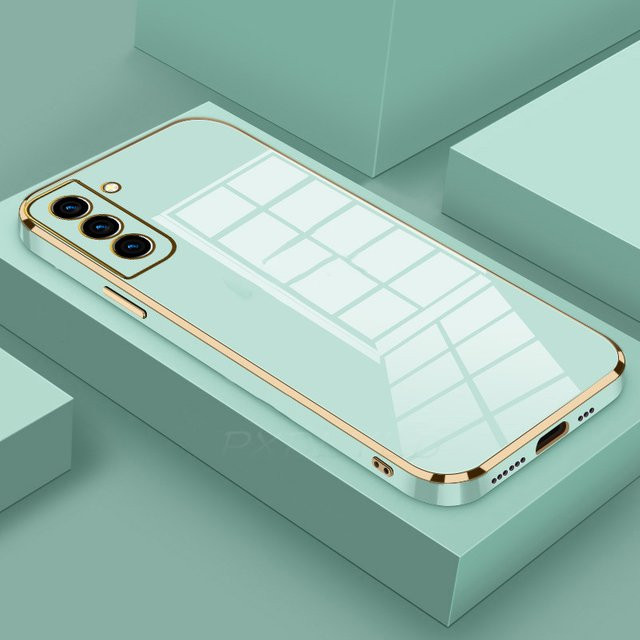 Glänzende Handyhülle mit Vollbeschichtung für Samsung Galaxy S26 S25 S24 S23 FE S22 Plus Ultra in Schwarz - Bild 1