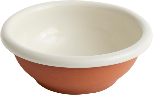 HAY Barro Salatschüssel aus Keramik in Weiß - Bild 1