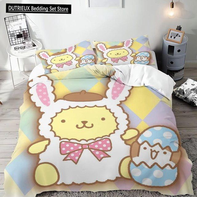 JMG Household Supplies Pompompurin Bettwäsche-Set aus Mikrofaser mit Bettbezug und Kissenbezug, Mehrteiliges Set, Multicolor, Breite: 140 cm, Höhe: 210 cm - Bild 1
