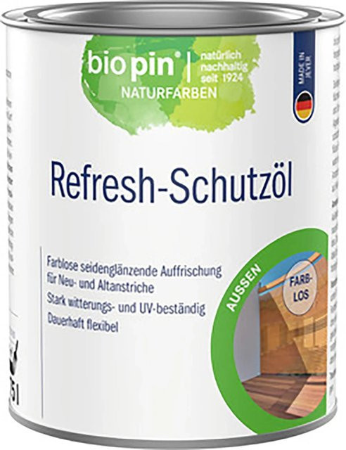 Biopin Refresh-Schutzöl Farblos Seidenglänzend mit UV-Schutz und Wasserabweisung 750 ml - Bild 1