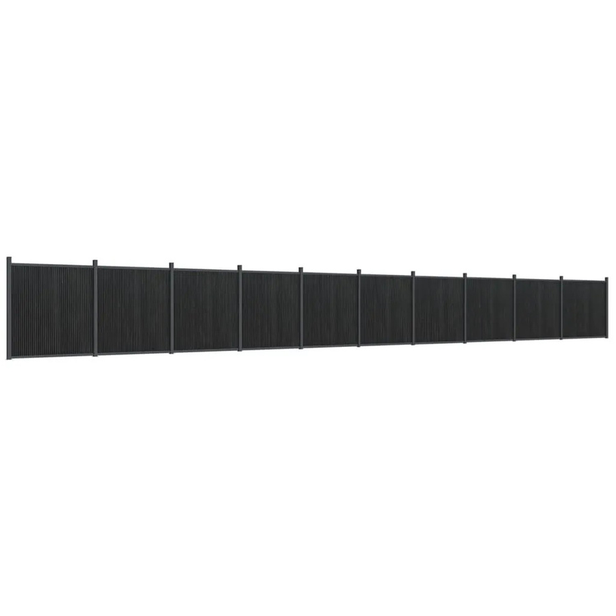 vidaXL Zaunelement aus WPC und Aluminium in Grau, Höhe: 186 cm, Breite: 1737 cm - Bild 2