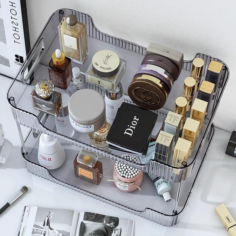 World-class Emporium Schreibtisch-Make-up-Organizer in Transparent als Aufbewahrungsregal für Kosmetika und Parfums - Bild 2