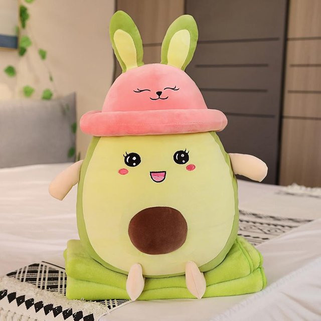 Binchi Fitness Squishy Avocado Frucht Plüschtier, 60cm, ab 14 Jahren - Bild 1