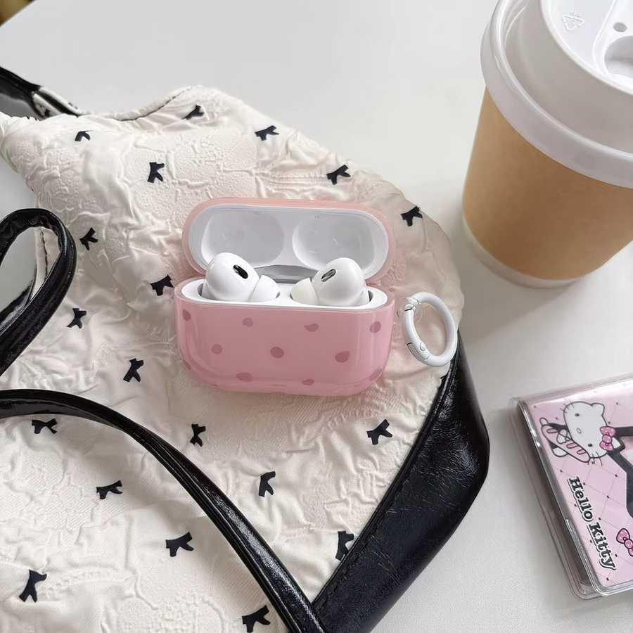 Glänzende AirPods Schutzhülle im koreanischen Stil mit rosa und blauen unregelmäßigen Polka Dots für Apple AirPods 2 3 4 Pro 2 und Pro 3 - Bild 3