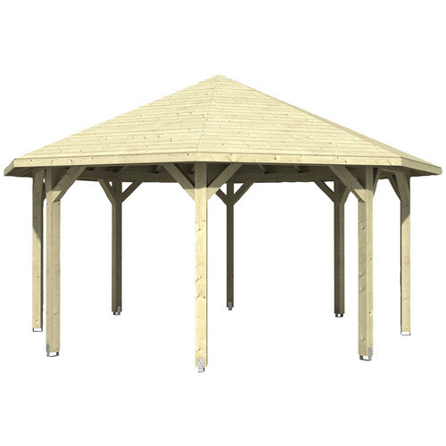 Skan Holz Pavillon Nice 3 aus Leimholz in Natur und Beige B/H/T: 557 x 347 x 557 cm - Bild 3