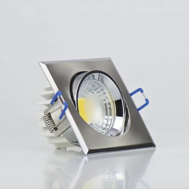 LED Einbauspot quadratisch in Chrom, verstellbar, warmweiß, 5W, 217 Lumen - Bild 2