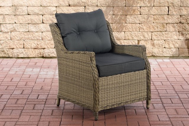 TPFGarden Sessel Pantheon Anthrazit aus Rattan und Metall - Bild 1