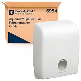 Kimberly-Clark Aquarius Rollenhandtuchspender 6959, weiß, Kunststoff, B: 33,8 cm, H: 24,1 cm, T: 2,9 cm - Bild 1