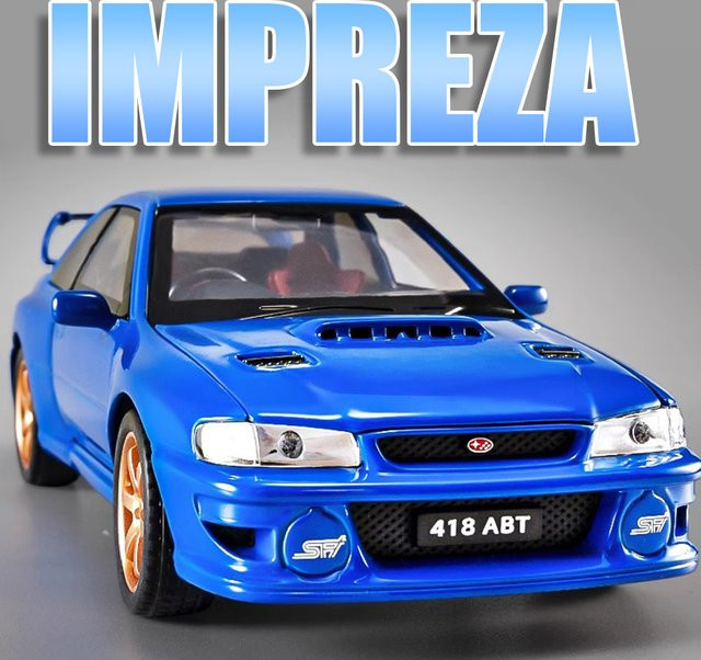RMZ city Impreza Mini-Auto-Spielzeugmodell, 1:32, Metall, Rückziehfunktion - Bild 1