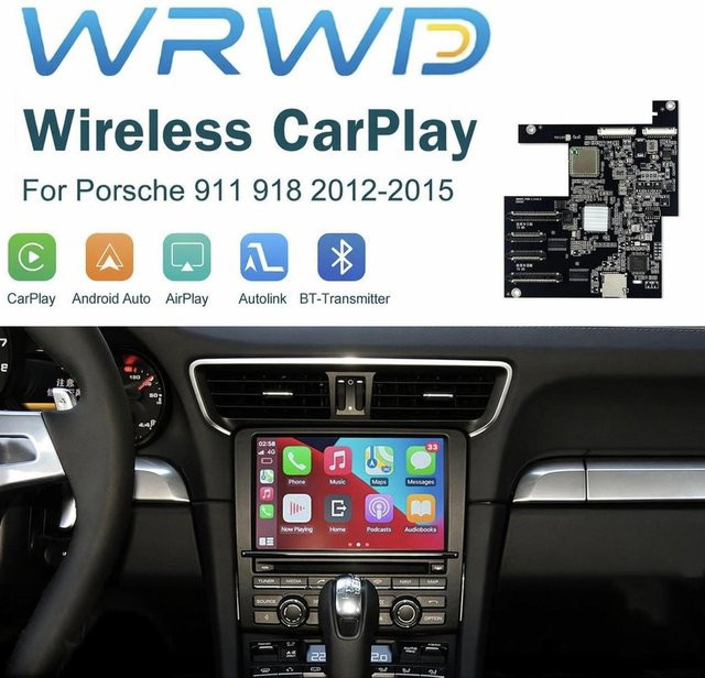 Kabelloses CarPlay und Android Auto Interface für Porsche Panamera Cayenne Macan Cayman 911 918 PCM 3.1 mit Mirror Link und AirPlay in Schwarz - Bild 1