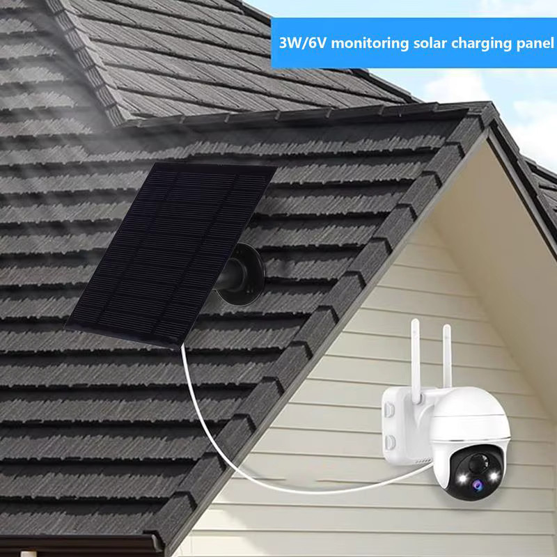 Viugreum Solar Panel Ladegerät mit USB-C Anschluss, 6W Mehrzweck Solar Ladepanel in Schwarz - Bild 2