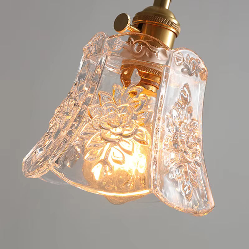 Nordic Blume Glas Pendelleuchte Ceropegia in Transparent für Schlafzimmer, Restaurant und Esszimmer - Bild 3
