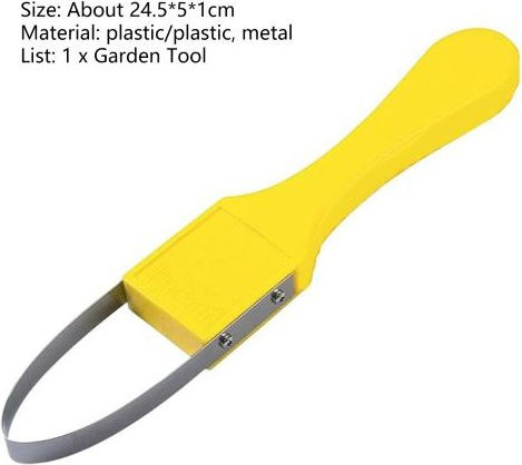 Houspace Handschlaufen-Unkrautvernichter in Gelb mit scharfer Metallklinge zur manuellen Unkrautentfernung - Bild 1