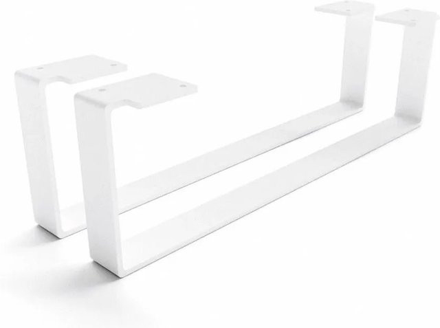 HEVVA Möbelfüße LUXEMBURG 2er Set Weiß, Höhe: 15 cm, Tiefe: 50 cm - Bild 1