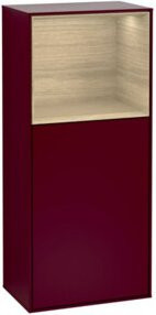 V&B Seitenschrank Finion mit Wandbeleuchtung, links, Perlmutt Matt, B: 41,8 cm, H: 93,6 cm, T: 27,0 cm - Bild 1