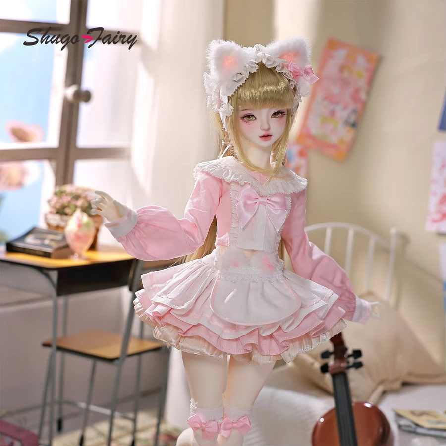 Liano CD BJD Puppe, Meow Maid, Rosa / Pink - Bild 1