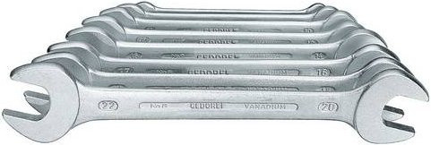 Gedore Doppelmaulschlüssel-Satz 8-teilig aus Chrom-Vanadium in Silber - Bild 1