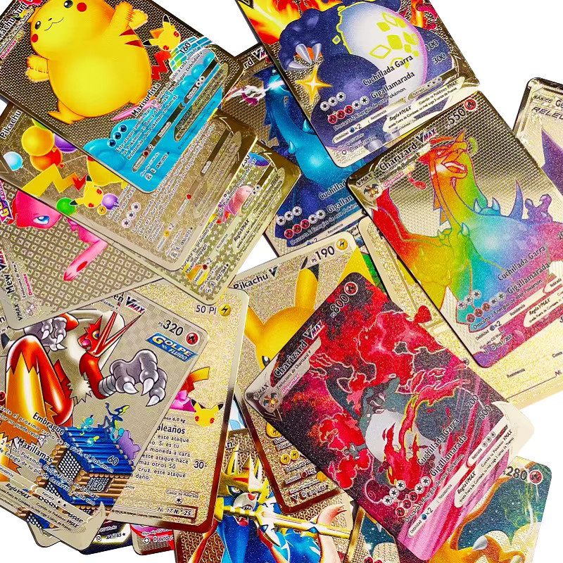 Potdemiel Pokémon Sammelkarten, Metall, Goldene, Spanisch - Bild 3